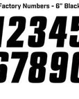 FACTORY NUMBER 6 INCH - 3 PACK BLACK 150mm