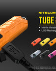 NITECORE TUBE V2 LED KEY CHAIN FLASHLIGHT BLACK