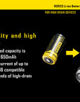 NITECORE LI-ION RECHARGEBALE BATTERY RCR123A (3.7V, 650mAh)