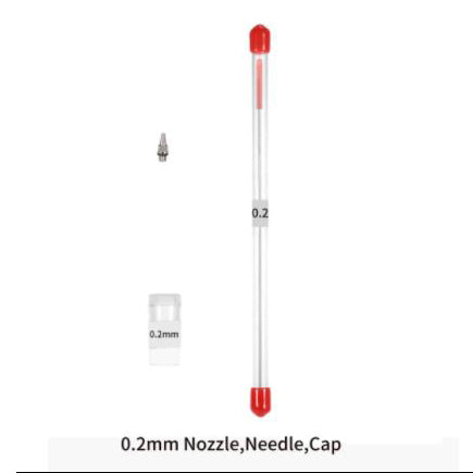 FORMULA AIRBRUSH NEEDLE &amp; NOZZLE SET 0.2MM