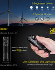 NITECORE E4K 4400 LUMEN EDC FLASHLIGHT
