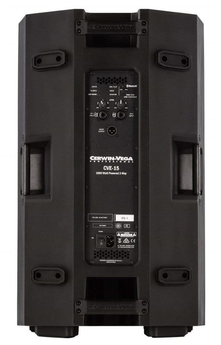CERWIN VEGA CVE SERIES PRO AUDIO 15" POWERED BLUETOOTH 2-WAY FULL RANGE SPEAKER