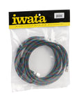 IWATA AIRBRUSH HOSE BRAIDED 3M 1/4" X 1/8" CONNECTIONS