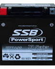 MOTORCYCLE AND POWERSPORTS BATTERY (YTX14-BS) AGM 12V 12AH 290CCA SSB HIGH PERFORMANCE