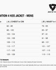 Size chart for REVIT Ignition 4 H2O Jacket - Mens