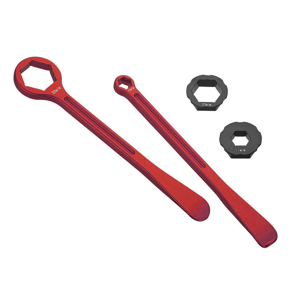 COMBO AXLE TIRE WRENCH LEVER SET EURO KIT 32MM 27MM 17MM AXLES 10MM 13MM AXLE ADJUST &amp; RIM LOCK NUT