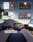 OTTOCAST WIRELESS CARPLAY & ANDROID AUTO 5" SCREEN + CAMERAS FOR MOTORCYCLES IPX7