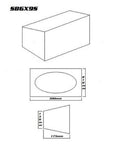 SPEAKER BOX 6" X 9" BLACK CARPET SMALL (PAIR)