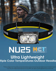 NITECORE USB RECHARGEABLE MULTI COLOR TEMPERATURE LED TRIPLE OUTPUT HEADLAMP