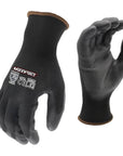 BREATHABLE WOVEN BACK GLOVES WITH PU COATED P