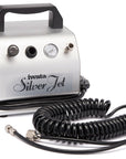 IWATA AIRBRUSH COMPRESSOR SILVER JET + FILTER
