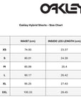Oakley Hybrid Shorts Size Chart