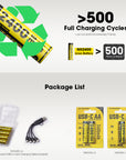 NITECORE LI-ION RECHARGEABLE USB-C AA BATTERY 2400MAH 1.5V 2PK