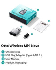 OTTOCAST CARPLAY & ANDROID AUTO WIRELESS MINI USB ADAPTER 2-IN-1