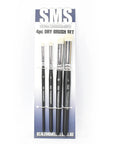 SCALE MODELLERS SUPPLY SYNTHETIC DRY BRUSH SET 4PC