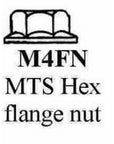 FASTENERS M6 FLANGE NUTS - BAG OF 100