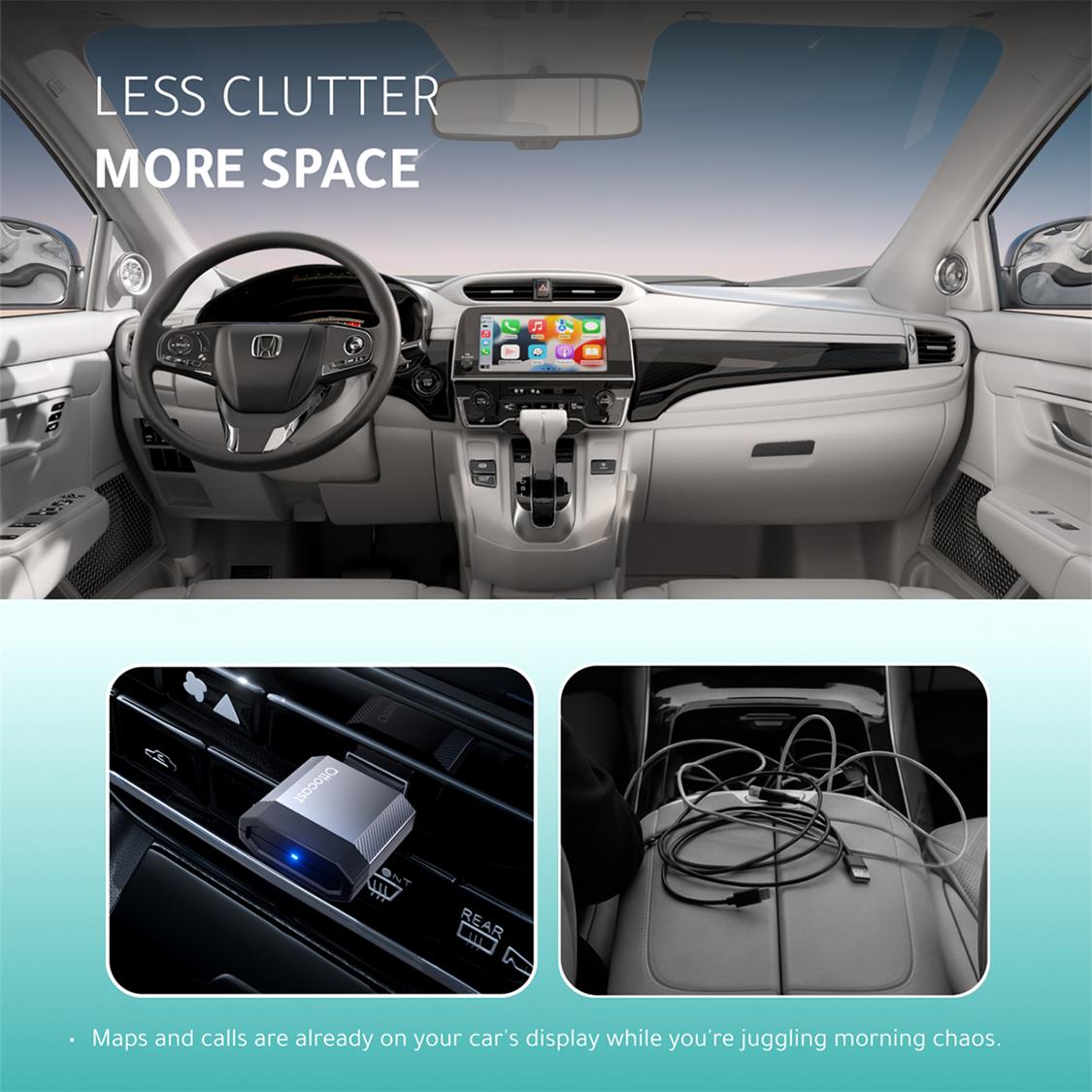 OTTOCAST CARPLAY &amp; ANDROID AUTO WIRELESS MINI USB ADAPTER 2-IN-1