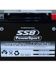 MOTORCYCLE AND POWERSPORTS BATTERY (YTX15L-BS) AGM 12V 13AH 340CCA BY SSB HIGH PERFORMANCE
