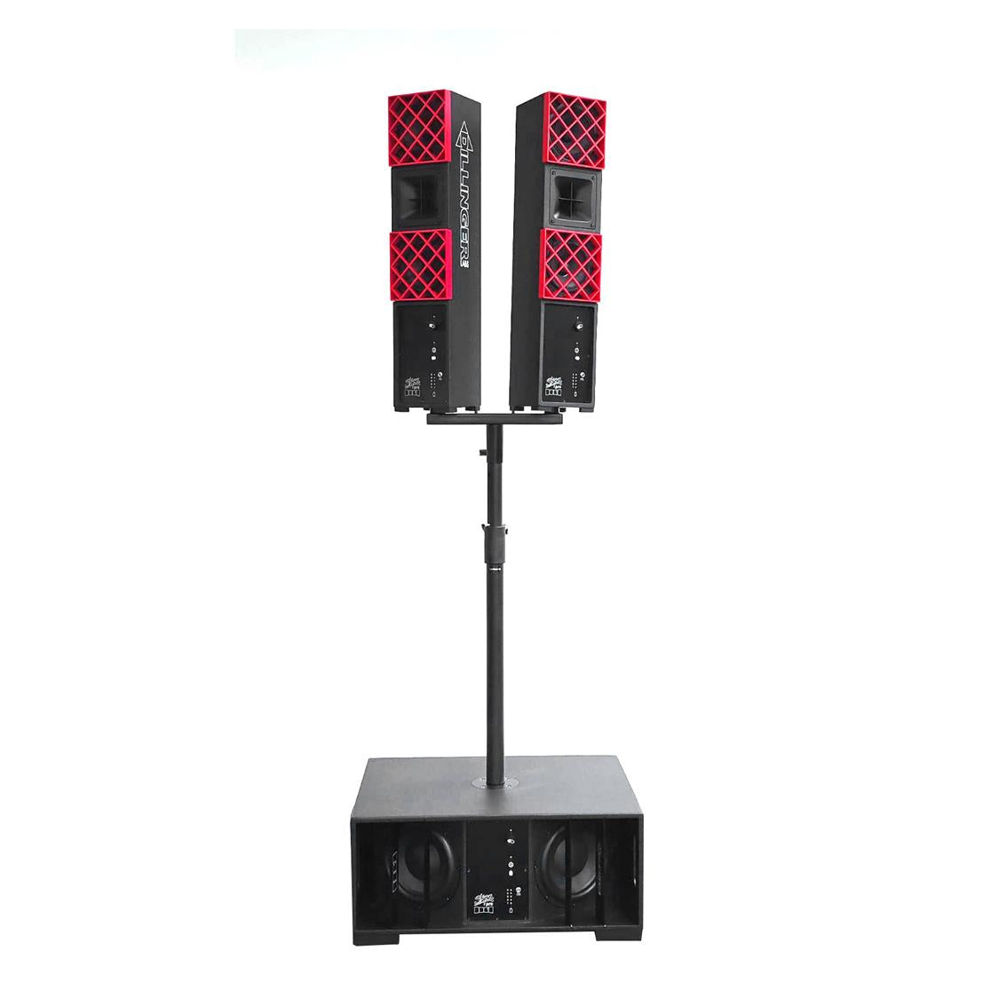 DILLINGER LABS DFA + DFB SPEAKER PAIR &amp; SINGLE SUBWOOFER BATTERY POWERED WIRELESS PRO AUDIO KIT