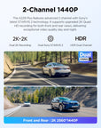 VIOFO DASHCAM A229 PLUS 2K FRONT + 2K REAR 5GHZ WIFI + GPS