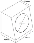 SUBWOOFER BOX FOR 12" SINGLE SUB BLACK