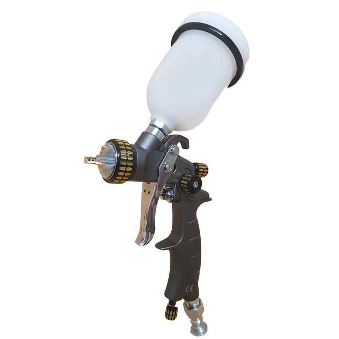 IWATA 2SPRAY GRAVITY GUN 1.3MM &amp; 1.8MM WITH 600ML POT