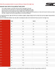 SIDI Motorcycle Boot - size chart