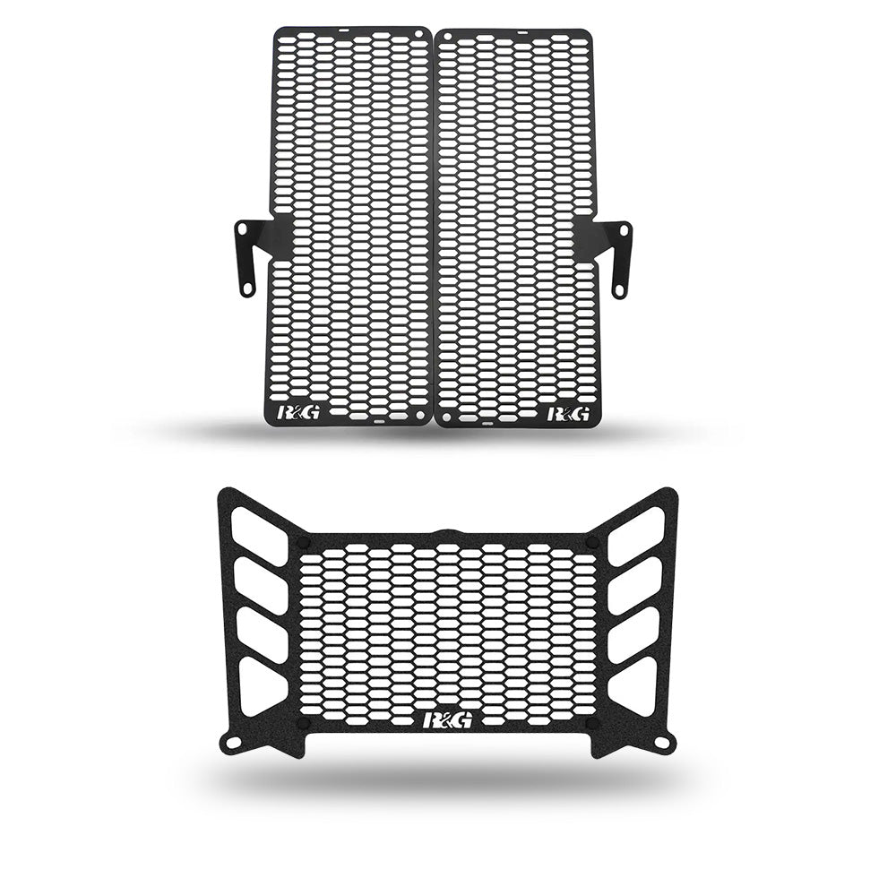 PRO Radiator &amp; PRO Oil Coller Guard set for Ducati Multistrada V4/V4S/ V4 Sport 21- Black R&amp;G