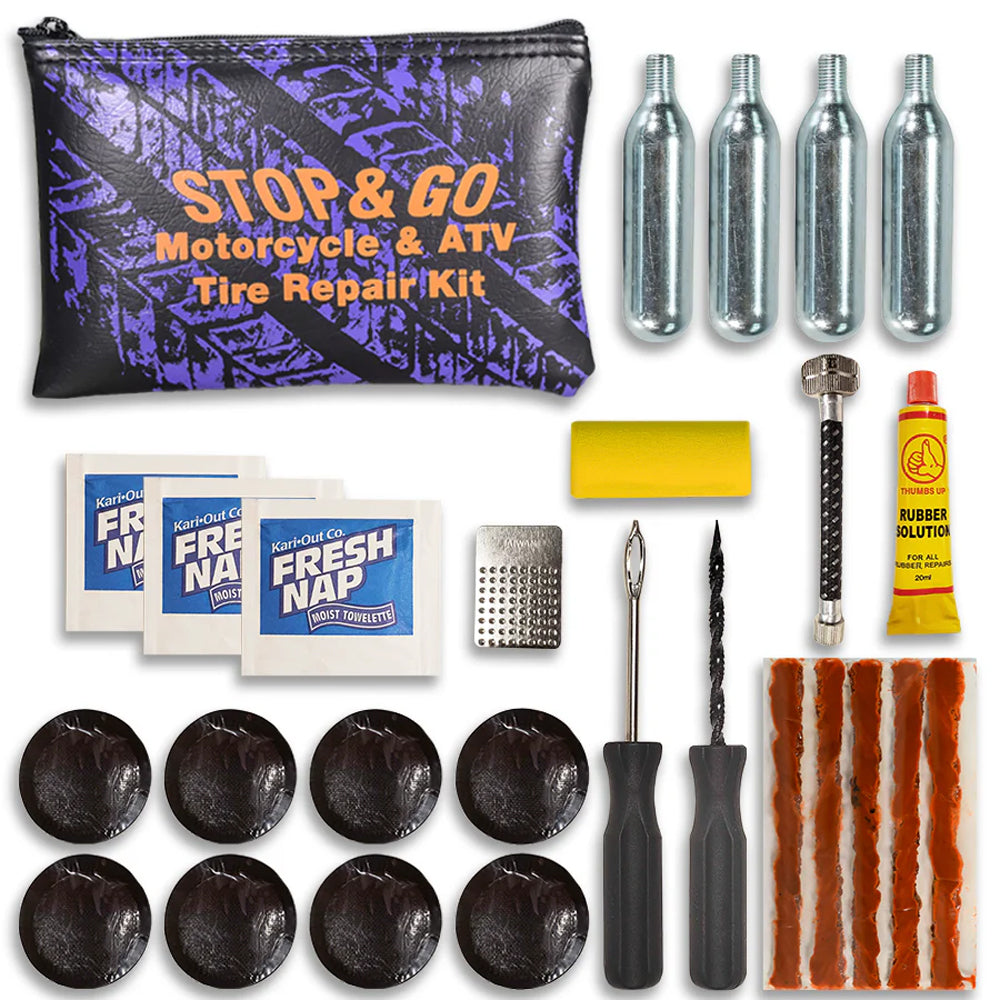 STOP &amp; GO TYRE PLUGGER MOTORCYCLE ATV REPAIR KIT TUBE &amp; TUBELESS