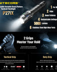 NITECORE RECHARGEABLE TACTICAL LED TORCH 5000 LUM WITH GLASS BREAK