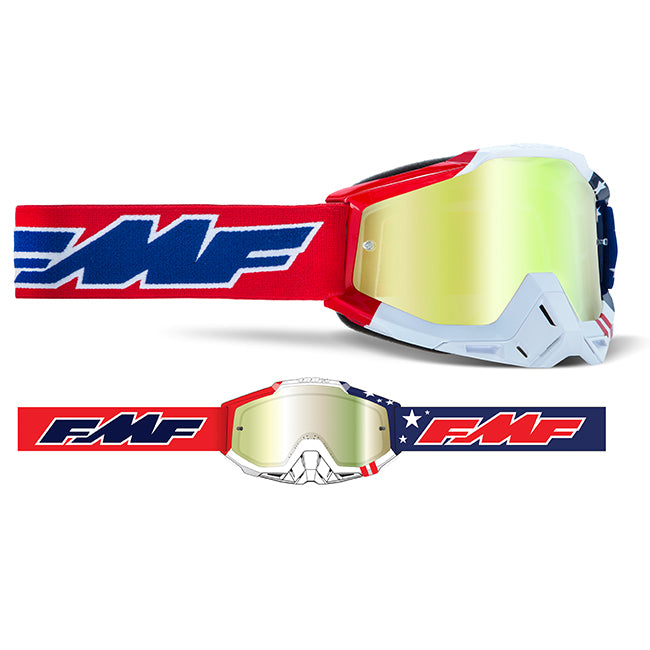 FMF POWERBOMB Goggle Rocket Blue - Mirror Blue Lens