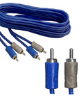 RCA LEAD NEON BLUE 3 METRE 2 TO 2 RCA