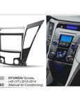 FITTING KIT HYUNDAI SONATA , I45 2010 - 2014 DOUBLE DIN (BLACK & SILVER) (MANUAL AIR CON)