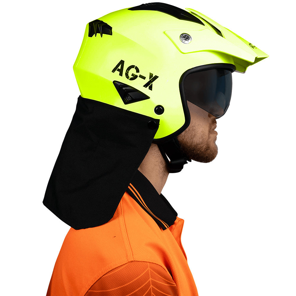 RXT AG-X Open Face Ag Helmet with neck curtain