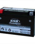 MOTORCYCLE AND POWERSPORTS BATTERY (YT7B-4) AGM 12V 6AH 150CCA BY SSB HIGH PERFORMANCE
