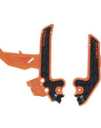 X-Grip Frame Guards Black-Orange KTM SX85 25 Acerbis