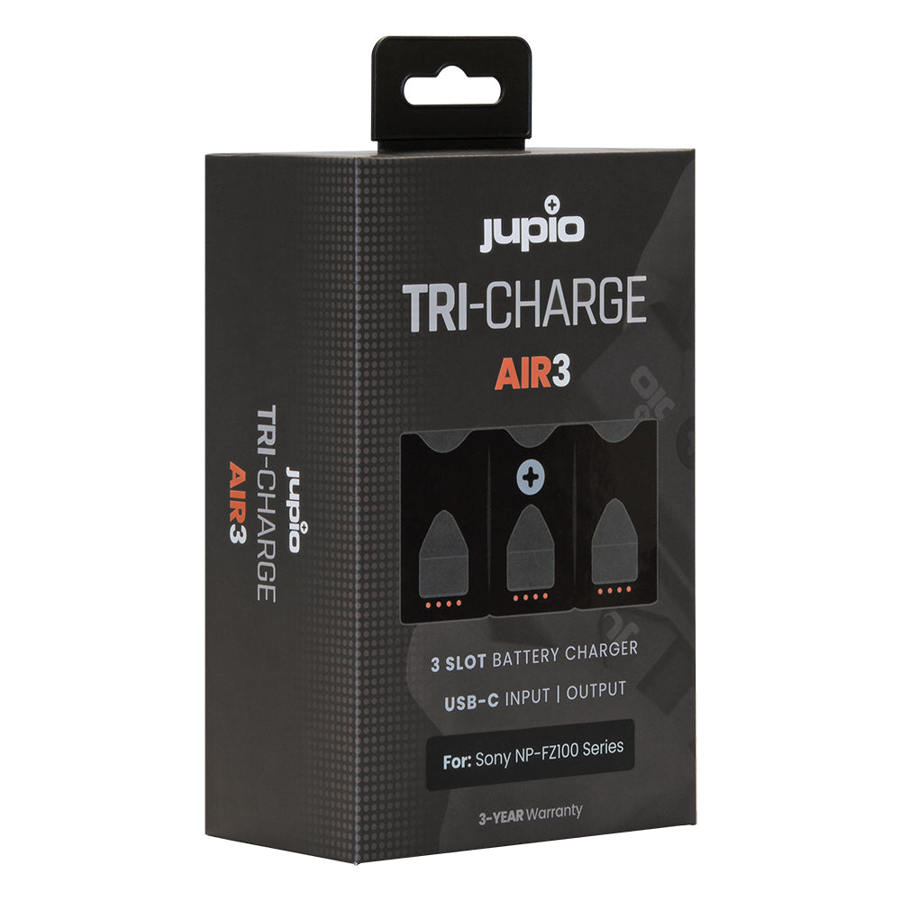 JUPIO TRI-CHARGE AIR3 CHARGER &amp; POWERBANK FOR SONY NP-FZ100