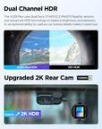 VIOFO DASHCAM A229 PLUS 2K FRONT + 2K REAR 5GHZ WIFI + GPS