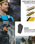 NITECORE 800 LUMEN USB RECHARGEABLE LED HEADLAMP YELLOW