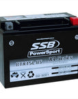 MOTORCYCLE AND POWERSPORTS BATTERY (YTX15L-BS) AGM 12V 13AH 340CCA BY SSB HIGH PERFORMANCE