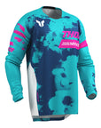 THOR MX JERSEY LAUNCHMODE BLEACH WHITE/AQUA