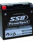 MOTORCYCLE AND POWERSPORTS BATTERY (YT14B-4) AGM 12V 1.2AH 310CCA BY SSB HIGH PERFORMANCE