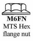 FASTENERS M6 FLANGE NUTS - BAG OF 100