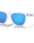 0OO9013-D055 Oakley Frogskins Sunglasses Crystal Clear Frame with PRIZM Sapphire Lens