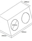SUBWOOFER BOX FOR 2 x 10" SUB DOUBLE BLACK