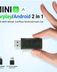 OTTOCAST CARPLAY & ANDROID AUTO TO WIRELESS USB ADAPTER MINI 2-IN-1