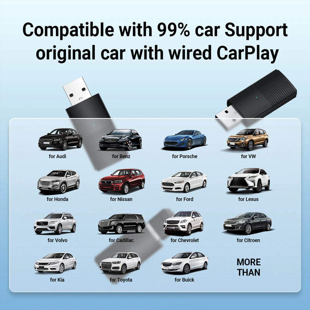 OTTOCAST CARPLAY &amp; ANDROID AUTO TO WIRELESS USB ADAPTER MINI 2-IN-1