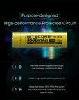 NITECORE LI-ION RECHARGEABLE 18650 BATTERY 3600MAH 3.6V