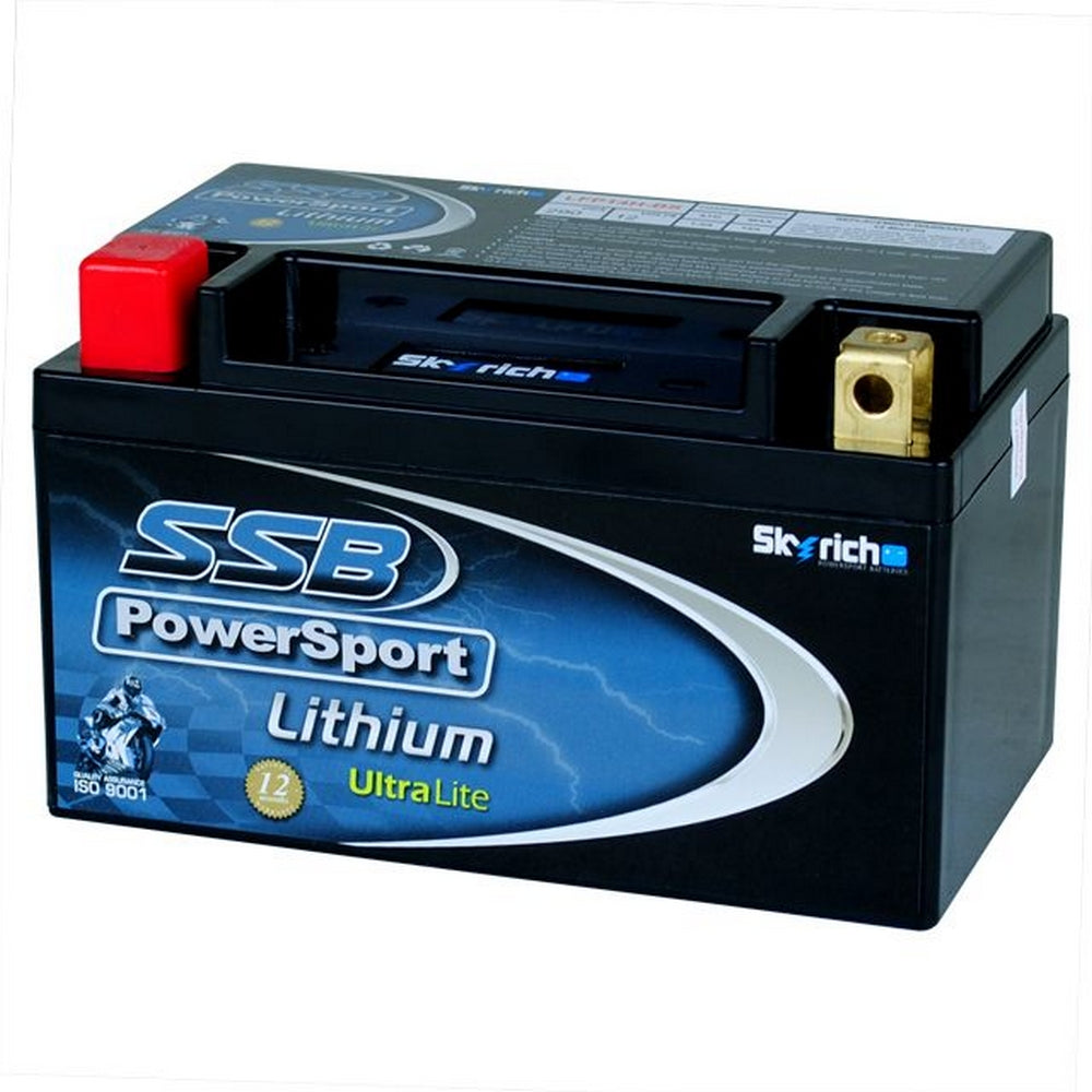 MOTORCYCLE AND POWERSPORTS BATTERY LITHIUM ION 12V 290CCA BY SSB LIGHTWEIGHT LITHIUM ION PHOSPHATE