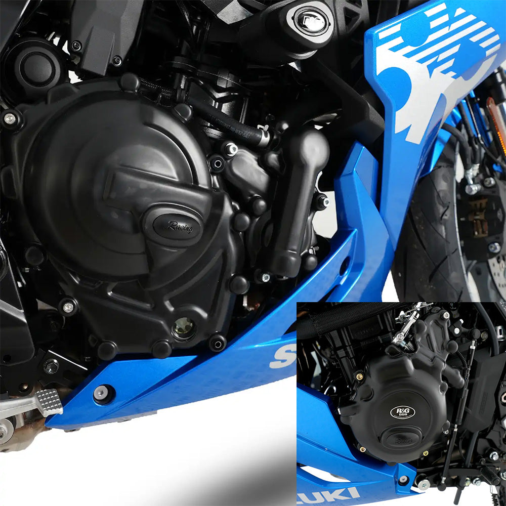 R&amp;G Engine Case Cover Kit (3pc) Suzuki V-Strom 800 DE / RE 23--GSX-8R 24-- GSX-8TT 25- &amp; GSX-8T 25-